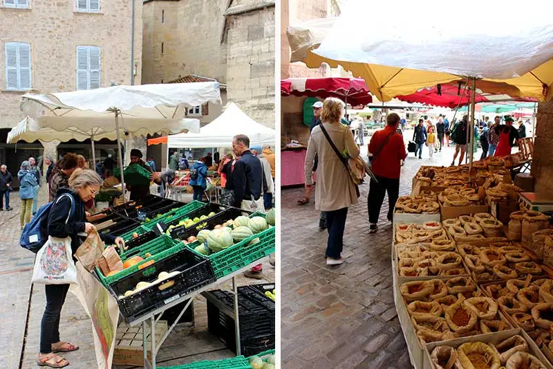 marché du jeudi matin à Villefranche de Rouergue en Aveyron